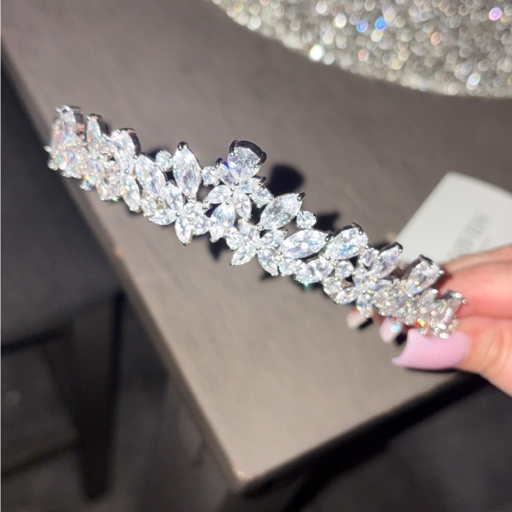 cubic zirconia glamorous classic tiara
